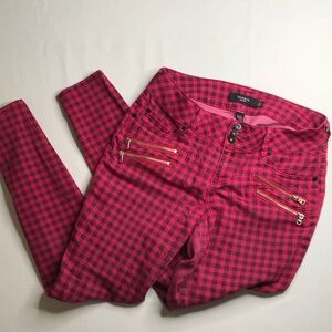 Torrid Red Checkered Skinny Pants 16 XLT